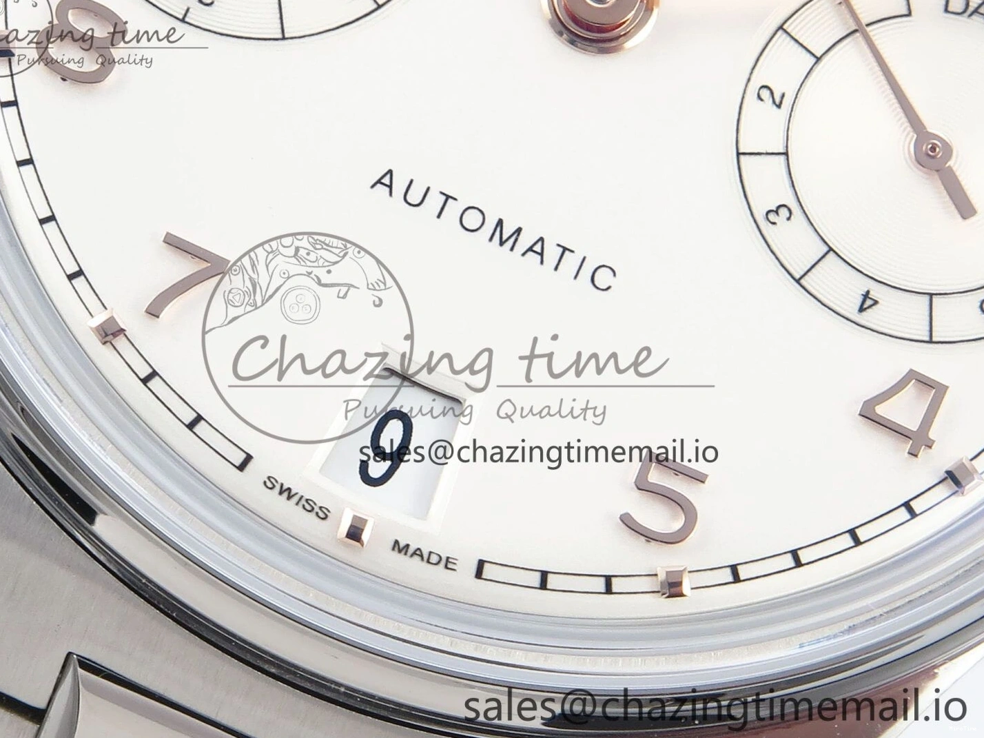 MIROTIME 0522 Portugieser Auto IWC0562A APSF 1:1 Best Edition White RG Dial on SS Bracelet A Unique 6991
